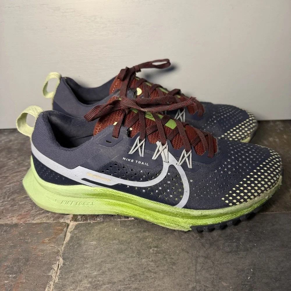 Women's Nike React Pegasus Trail 4 Trail Running Shoes Blue DJ6159 403 Size 8